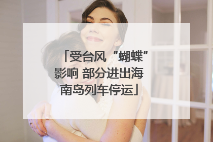 受台风“蝴蝶”影响 部分进出海南岛列车停运