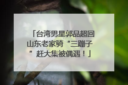 台湾男星郭品超回山东老家骑“三蹦子”赶大集被偶遇！