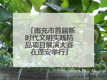 南充市首届新时代文明实践精品项目展演大赛在蓬安举行