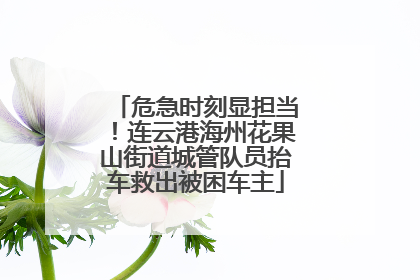 危急时刻显担当！连云港海州花果山街道城管队员抬车救出被困车主
