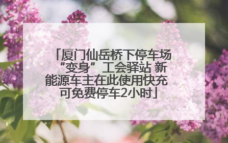 厦门仙岳桥下停车场“变身”工会驿站 新能源车主在此使用快充 可免费停车2小时