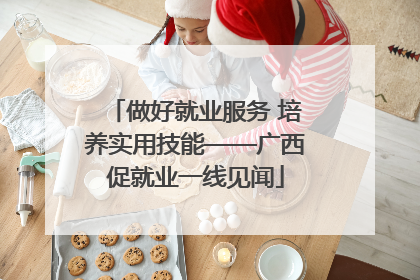 做好就业服务 培养实用技能——广西促就业一线见闻