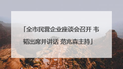 全市民营企业座谈会召开 韦韬出席并讲话 范兆森主持