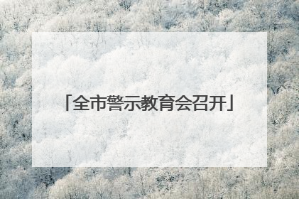 全市警示教育会召开