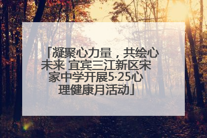 凝聚心力量，共绘心未来 宜宾三江新区宋家中学开展5·25心理健康月活动