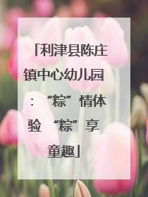 利津县陈庄镇中心幼儿园：“粽”情体验 “粽”享童趣