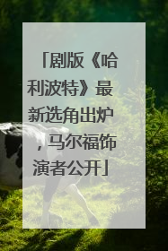 剧版《哈利波特》最新选角出炉，马尔福饰演者公开