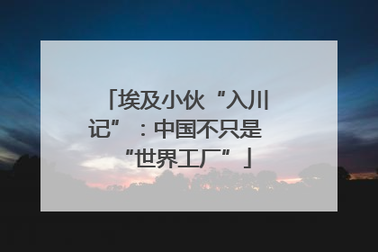 埃及小伙“入川记”：中国不只是“世界工厂”