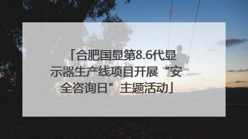合肥国显第8.6代显示器生产线项目开展“安全咨询日”主题活动