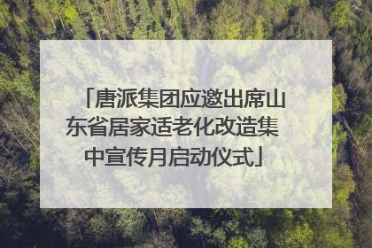 唐派集团应邀出席山东省居家适老化改造集中宣传月启动仪式