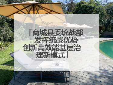 商城县委统战部：发挥统战优势 创新高效能基层治理新模式