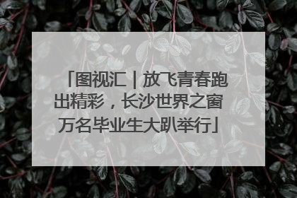 图视汇｜放飞青春跑出精彩，长沙世界之窗万名毕业生大趴举行