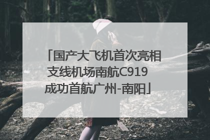 国产大飞机首次亮相支线机场南航C919成功首航广州-南阳