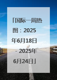 国际一周热图：2025年6月18日－2025年6月24日