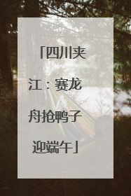 四川夹江：赛龙舟抢鸭子迎端午
