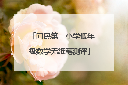 回民第一小学低年级数学无纸笔测评