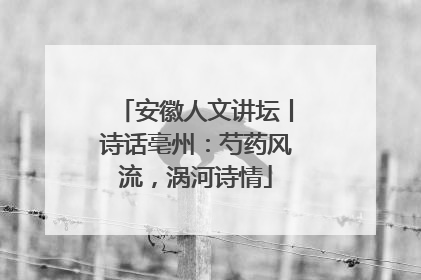 安徽人文讲坛丨诗话亳州：芍药风流，涡河诗情