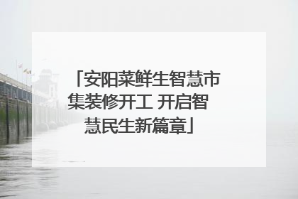 安阳菜鲜生智慧市集装修开工 开启智慧民生新篇章