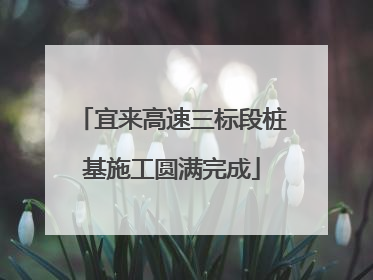 宜来高速三标段桩基施工圆满完成