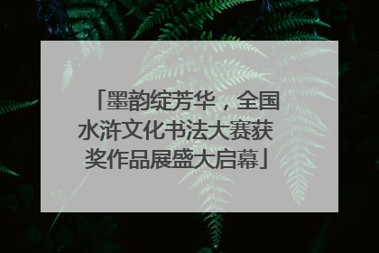 墨韵绽芳华，全国水浒文化书法大赛获奖作品展盛大启幕