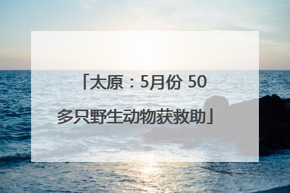 太原：5月份 50多只野生动物获救助