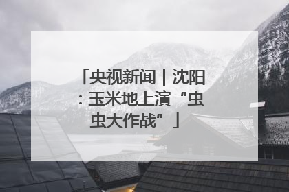 央视新闻｜沈阳：玉米地上演“虫虫大作战”