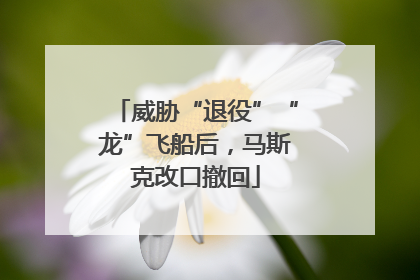 威胁“退役”“龙”飞船后，马斯克改口撤回