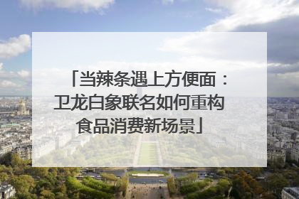 当辣条遇上方便面：卫龙白象联名如何重构食品消费新场景