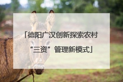 德阳广汉创新探索农村“三资”管理新模式