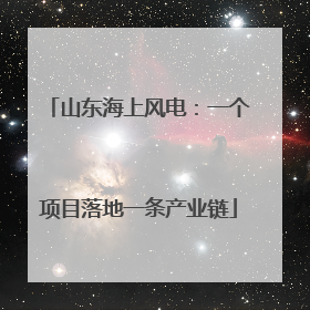 山东海上风电：一个项目落地一条产业链