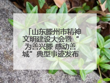 山东滕州市精神文明建设大会暨“为善兴滕 感动善城”典型事迹发布活动举行