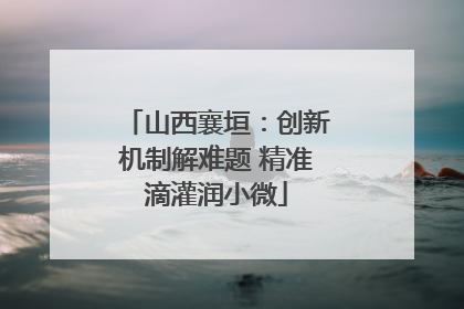 山西襄垣：创新机制解难题 精准滴灌润小微