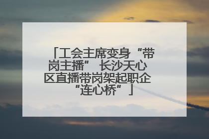 工会主席变身“带岗主播” 长沙天心区直播带岗架起职企“连心桥”