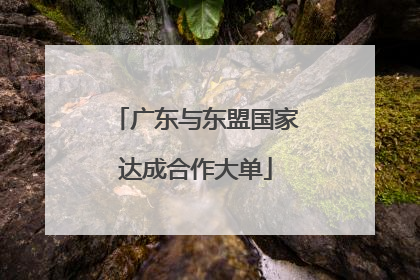广东与东盟国家达成合作大单