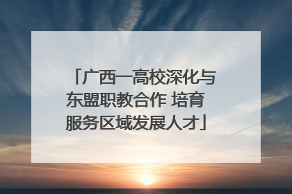 广西一高校深化与东盟职教合作 培育服务区域发展人才