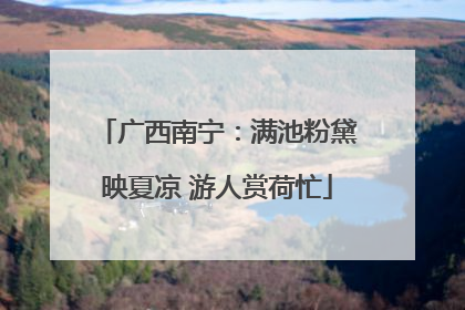 广西南宁：满池粉黛映夏凉 游人赏荷忙
