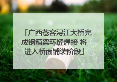 广西苍容浔江大桥完成钢箱梁环缝焊接 将进入桥面铺装阶段