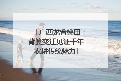 广西龙脊梯田：背篓变迁见证千年农耕传统魅力