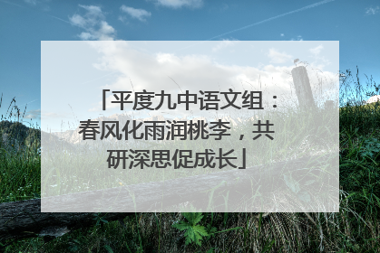 平度九中语文组：春风化雨润桃李，共研深思促成长