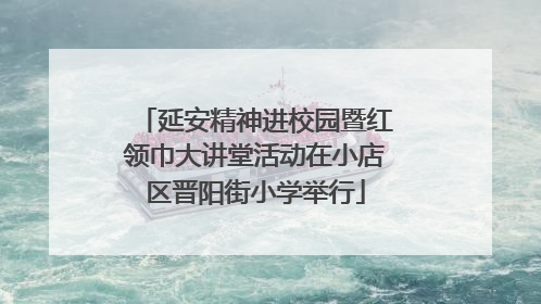 延安精神进校园暨红领巾大讲堂活动在小店区晋阳街小学举行