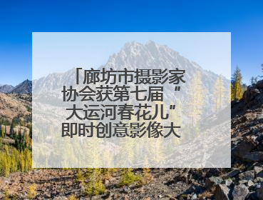 廊坊市摄影家协会获第七届“大运河春花儿”即时创意影像大赛优秀组织奖