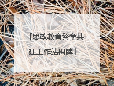 思政教育警学共建工作站揭牌