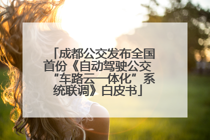 成都公交发布全国首份《自动驾驶公交“车路云一体化”系统联调》白皮书