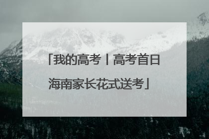 我的高考丨高考首日 海南家长花式送考