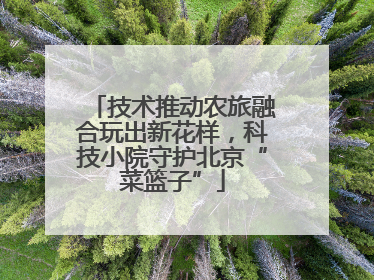 技术推动农旅融合玩出新花样，科技小院守护北京“菜篮子”