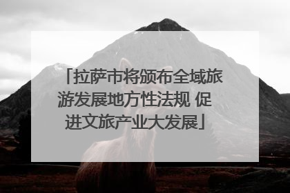 拉萨市将颁布全域旅游发展地方性法规 促进文旅产业大发展