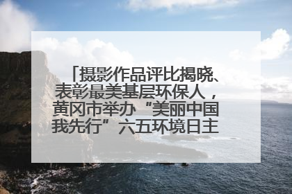 摄影作品评比揭晓、表彰最美基层环保人，黄冈市举办“美丽中国我先行”六五环境日主题宣传活动
