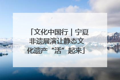 文化中国行｜宁夏 非遗展演让静态文化遗产“活”起来