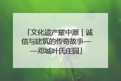 文化遗产耀中原｜诚信与建筑的传奇故事——邓城叶氏庄园