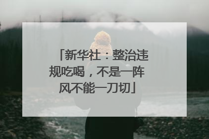 新华社：整治违规吃喝，不是一阵风不能一刀切